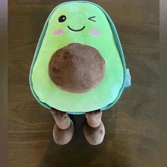 Snuggly Stuffed Avocado | 16.5 Inch Fruit Soft Plush Toy Hugging Pillow - Picture 2 of 9
